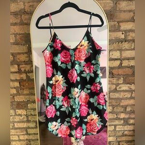 Vintage silky floral slip dress/ nightie